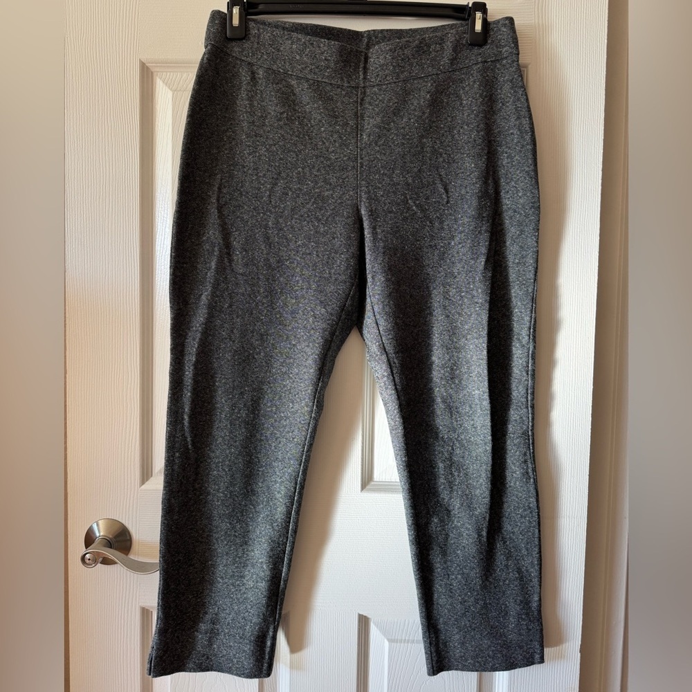 Eileen Fisher‎ Organic Cotton Blend Cropped Ponte Pant with Slits Size Medium